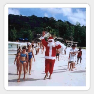 Caribbean Santa Claus Sticker